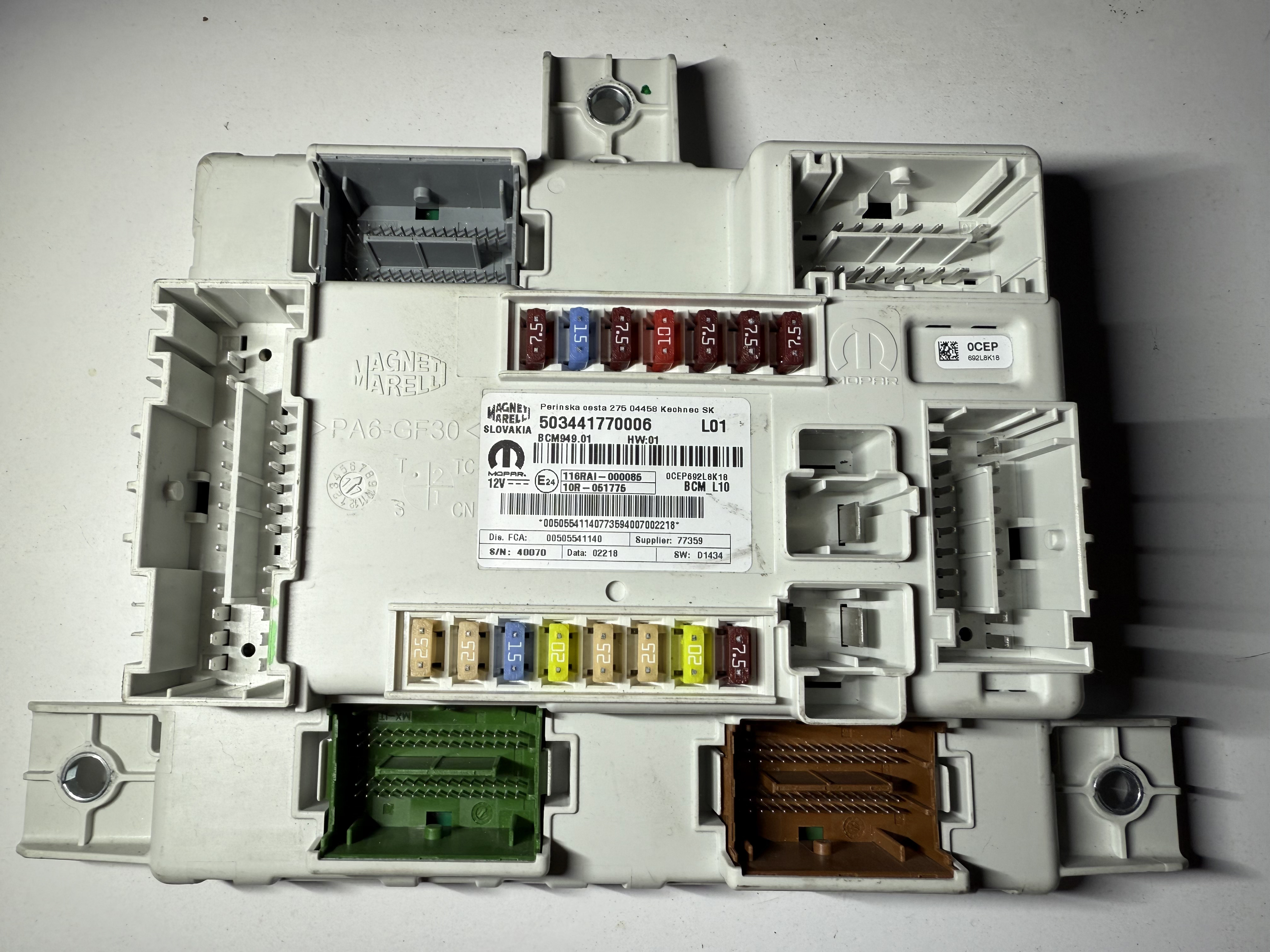 Alfa Romeo Comfort Module (BCM) - 00505541140 - 2